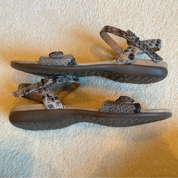 Vionic Alita Orthaheel Snake Print Leather Sandal Size 6 Tan - Picture 3 of 9